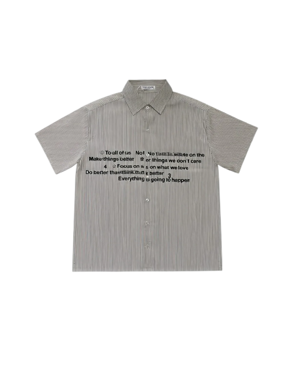 chemise à rayures avec inscription