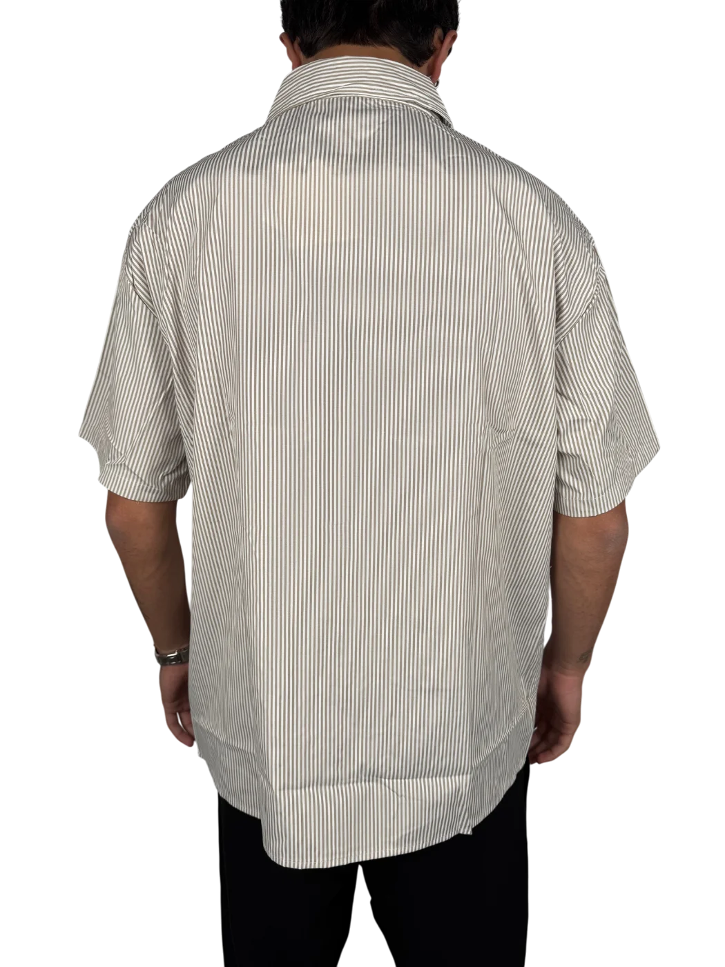 chemise à rayures avec inscription