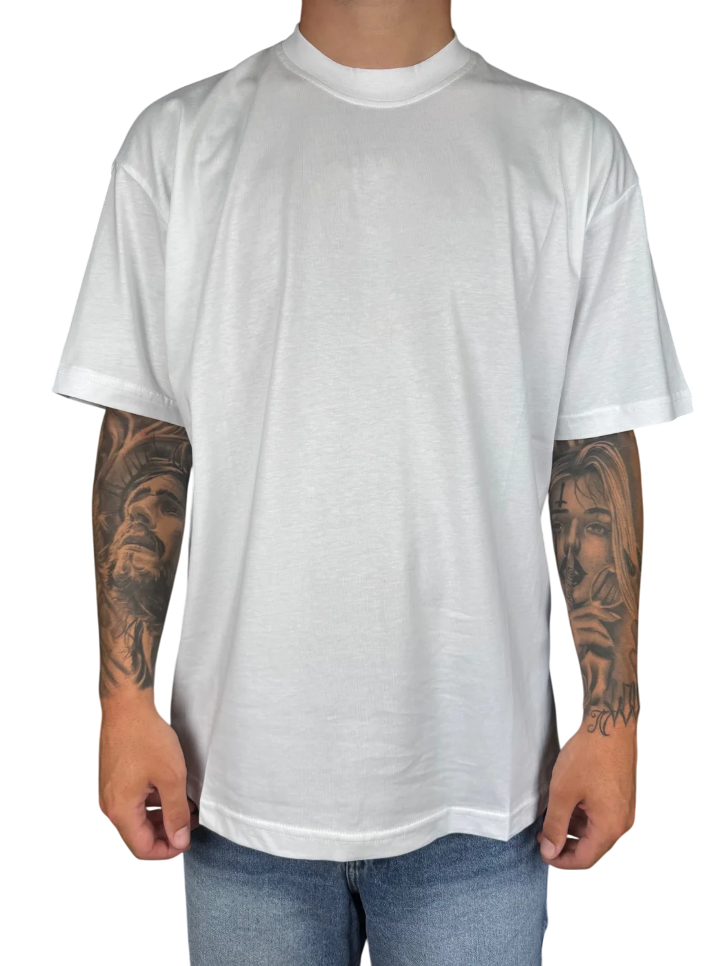 t-shirt over - Bianco