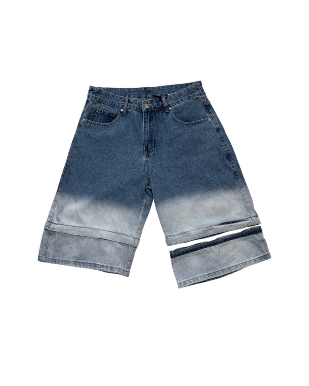 short en jean zippé