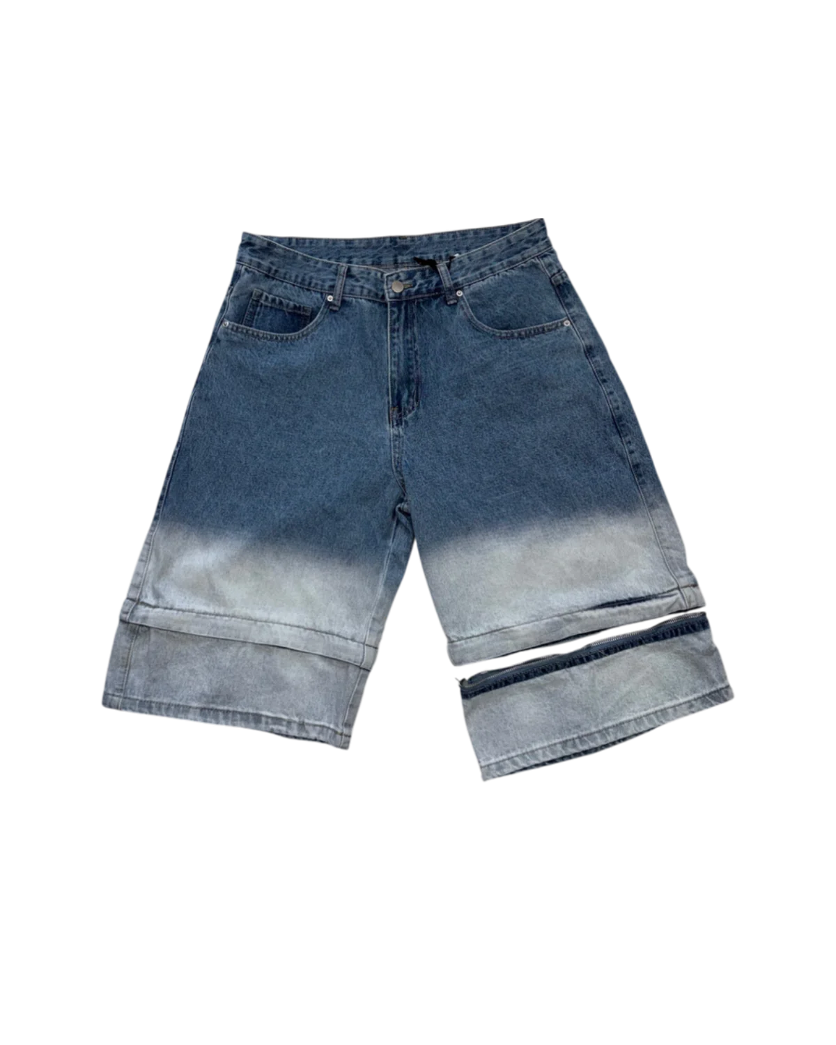 shorts jeans zip - Blu