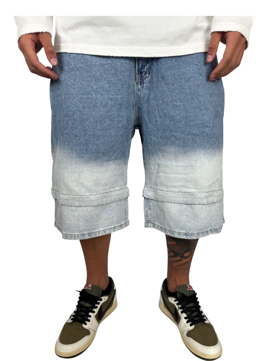 shorts jeans zip - Blu