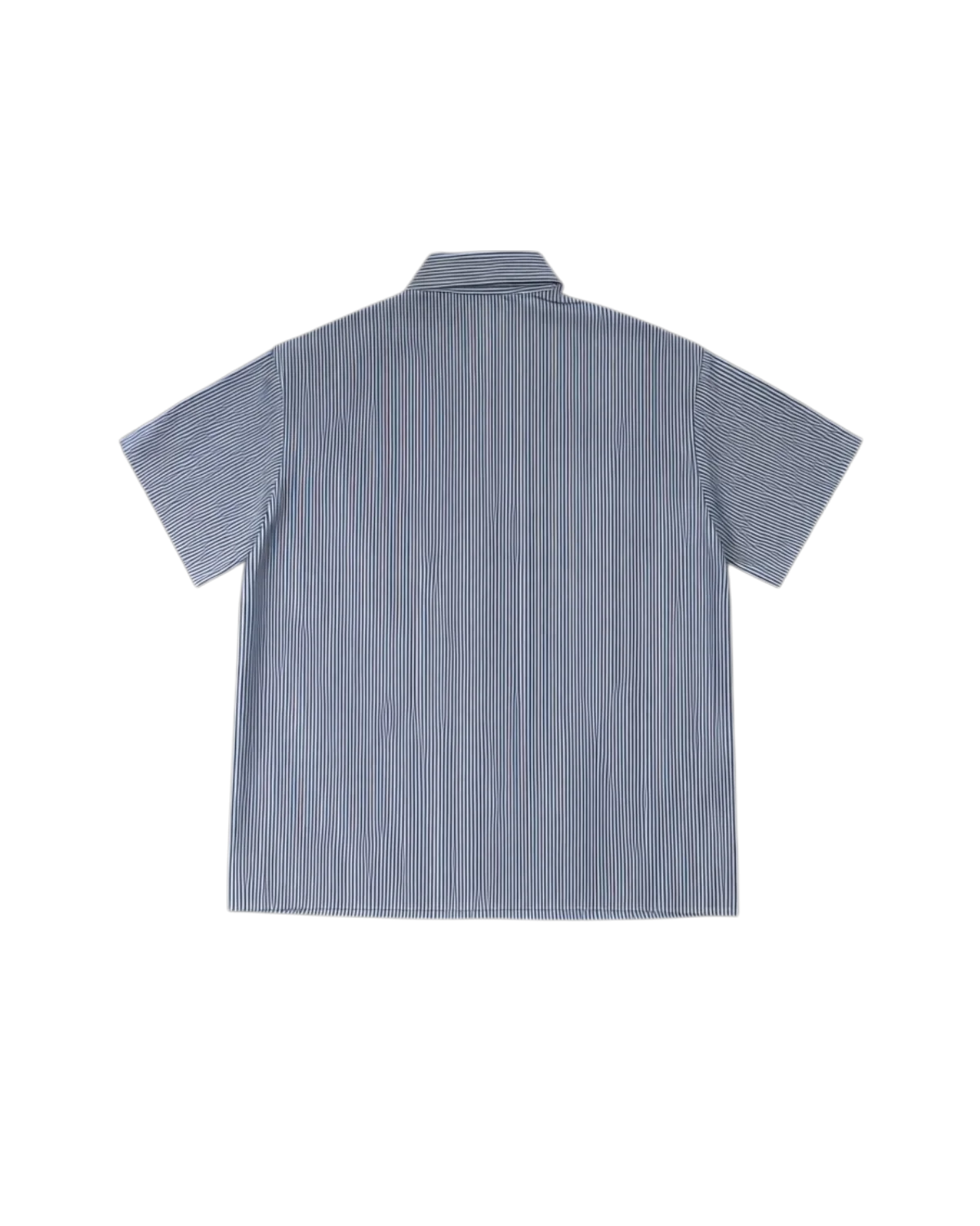 camicia a righe con scritta - Blu