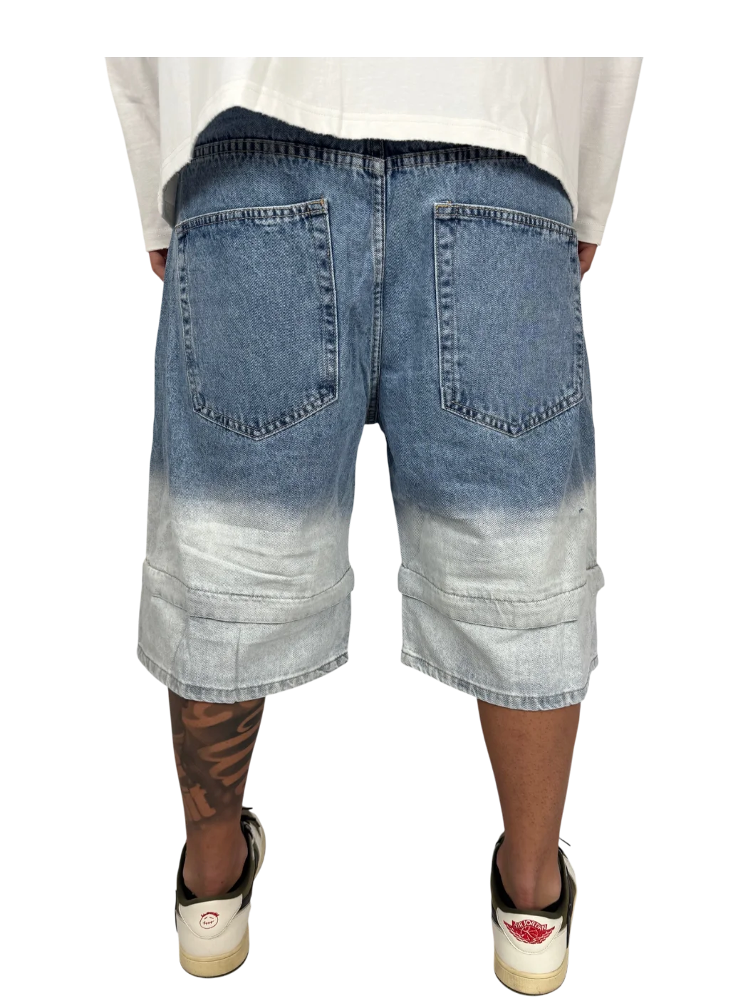 shorts jeans zip - Blu