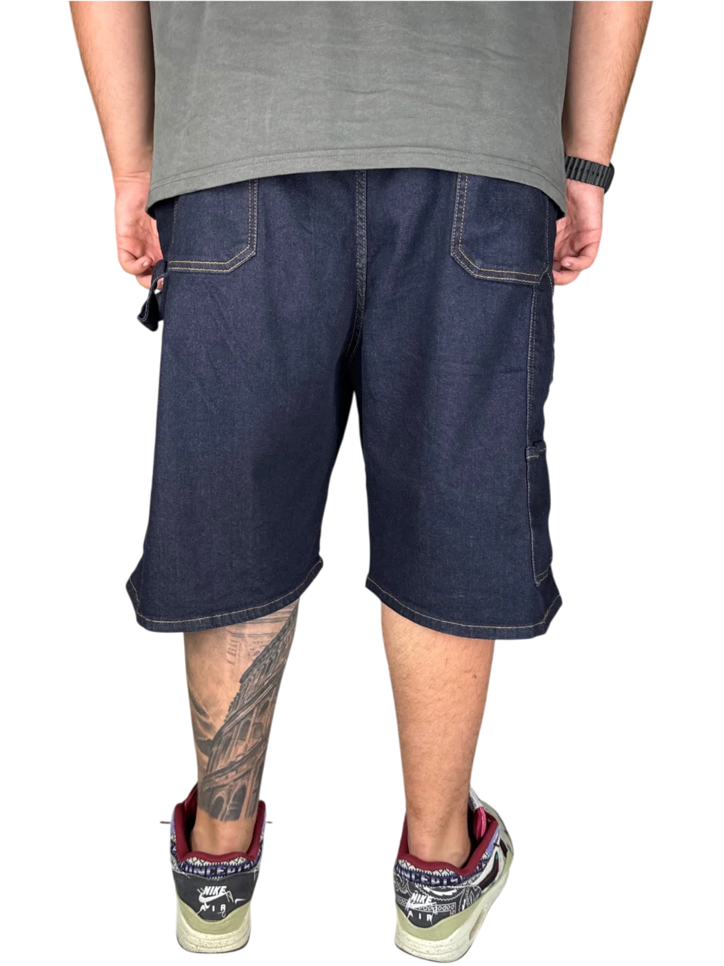 jorts raw denim - Blu