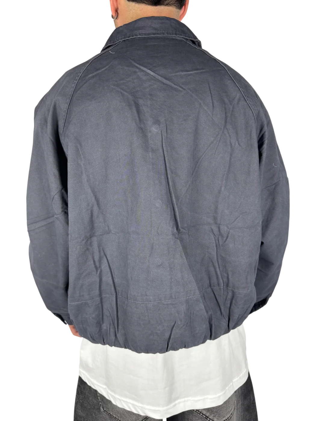 work jacket washed - Blu