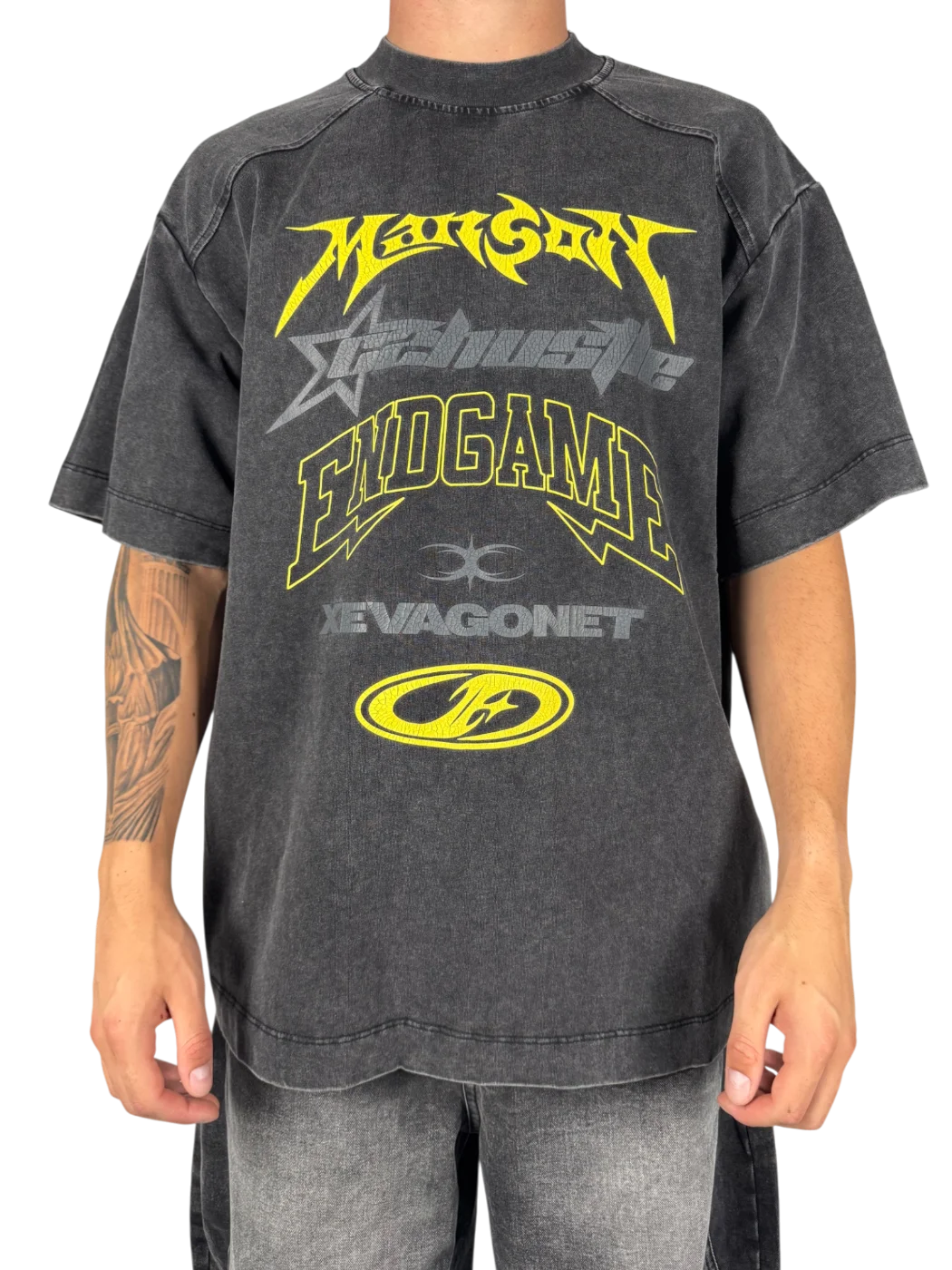 t-shirt endgame washed - Grigio