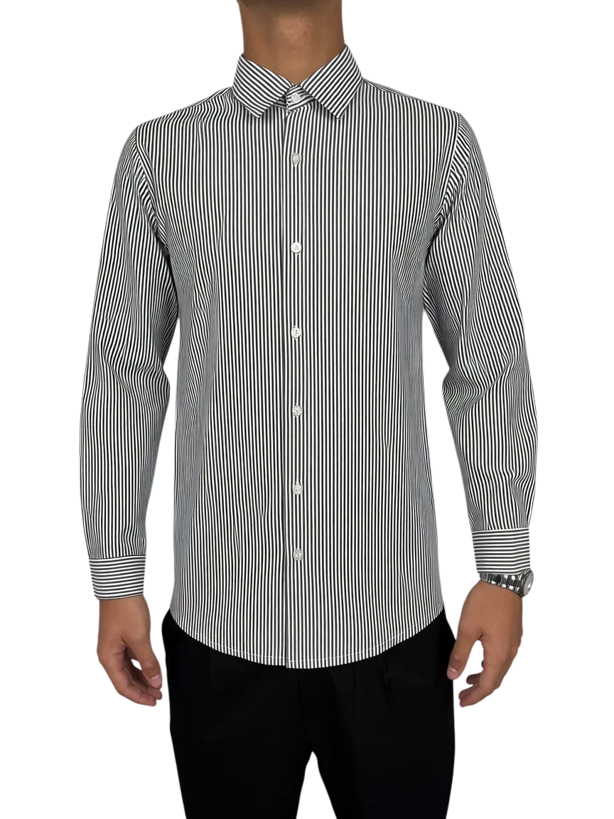 camicia a righe - Grigio