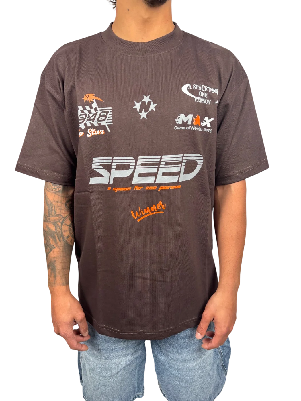 t-shirts speed - Marrone