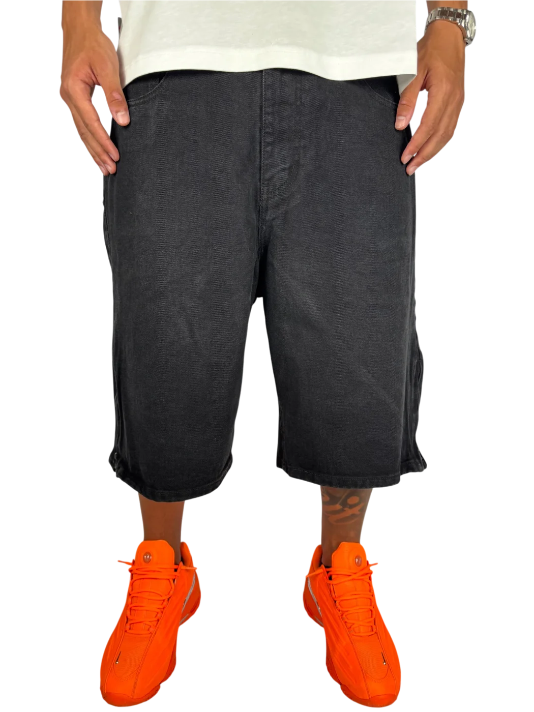 jorts jeans - Nero