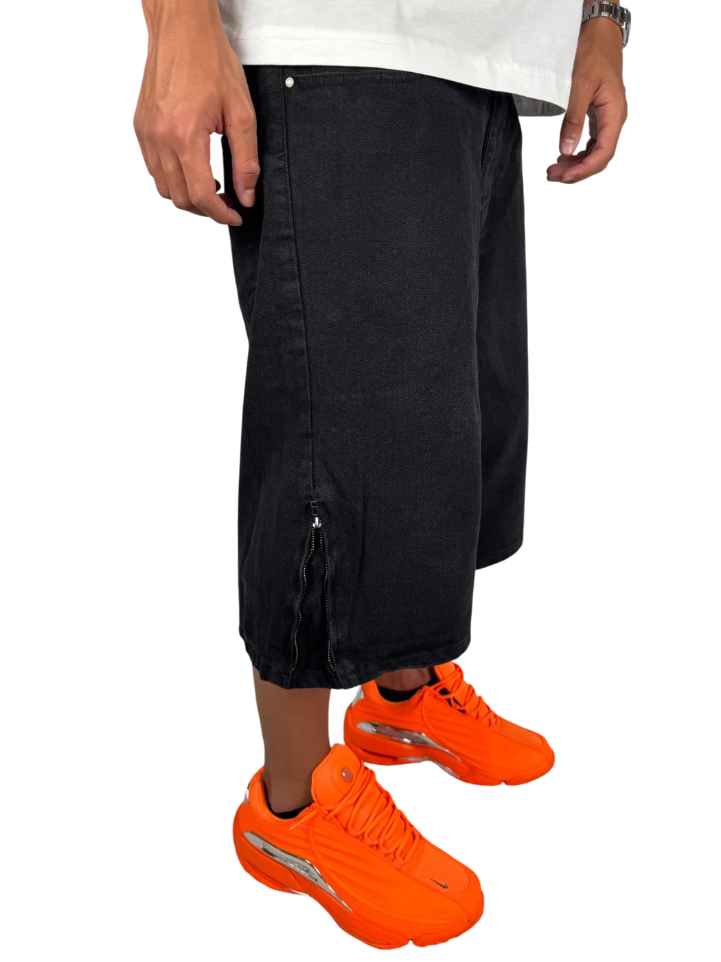 jorts jeans - Nero