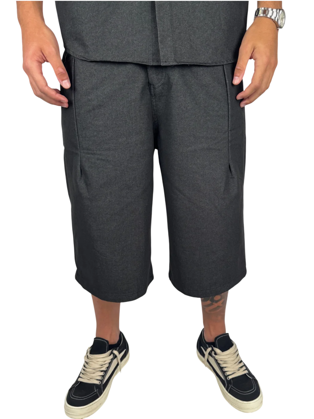 completo jeans nero - Nero
