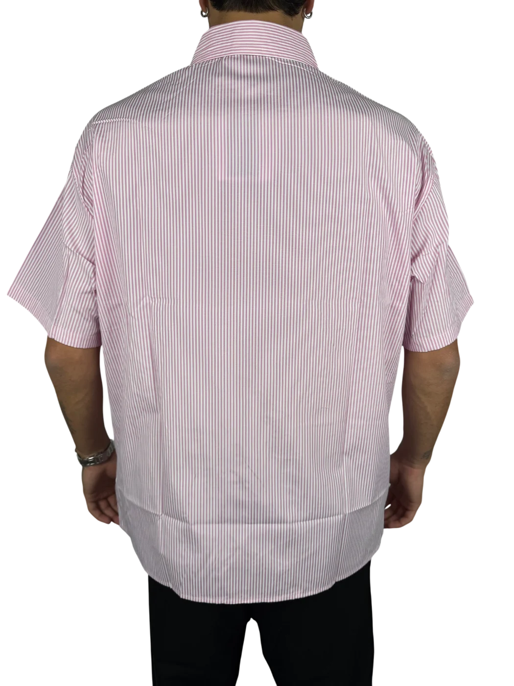 chemise à rayures avec inscription