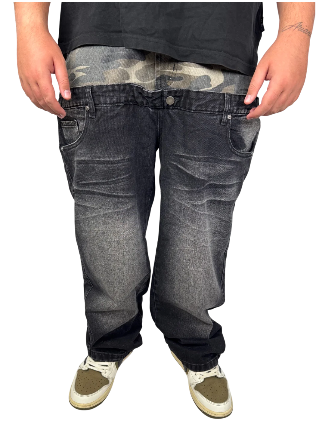 jeans camo layer - Verde militare